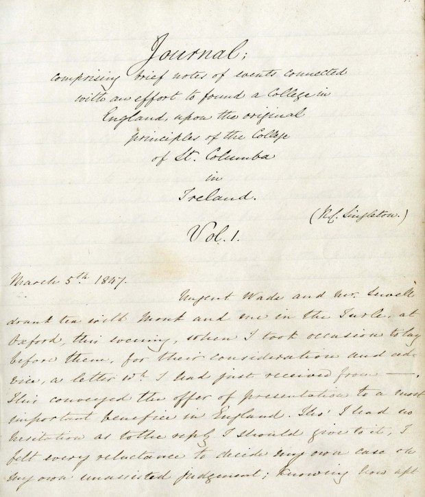 First page of the diary