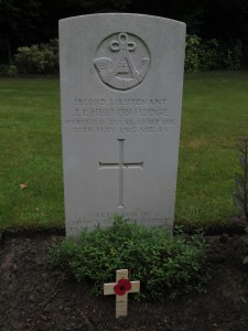 The grave of John Hermon-Hodge at Rifle House Cemetery.  Photographed for 'Marching in Memory' for Combat Stress, July 2015
