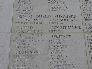 Gilbert Pige-Leschallas commemorated on the Helles Memorial.  Photo David Bennett, 18 May 2015