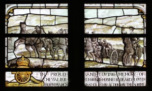 Detail of Charles Henderson's memorial window in Radley College Chapel. Photographed by Roger Shaw