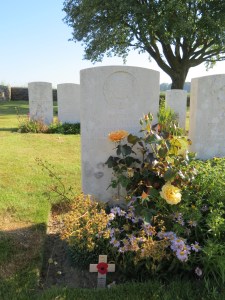 The grave of Vere Loxley at Knightsbridge Cemetery. Photographed for 'Marching in Memory' for Combat Stress, July 2015