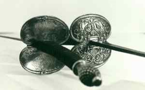 A pair of prize foils presented to A J Richards, Radley College, 1862 Source: The Fencing Museum