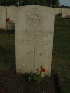 The grave of James Freeman at Lijssenthoek. Photographed for 'Marching in Memory' for Combat Stress, July 2015