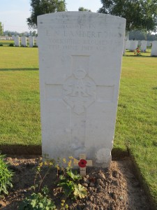 The grave of Eric Lambert at Railway Dugouts. Photographed for Marching in Memory, July 2015