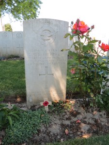 The grave of Lewis Sheppard at Varennes. Photographed for Marching in Memory, July 2015