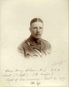 Major George Wilson, Royal Field Artillery. Died of gas poisoning, Passchendaele