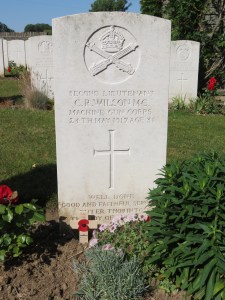 The grave of Charles Wilson at Level Crossing Cemetery. Photographed for Marching in Memory, July 2015